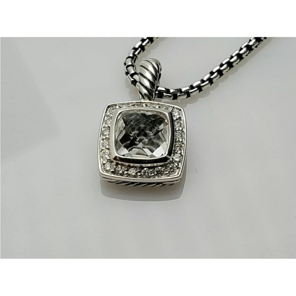 COPY - David Yurman Petite Albion Pendant Necklace with White Topaz & Diamo… - Picture 2 of 4